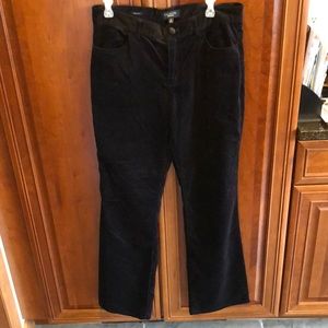 Talbots velour black pants size 10 31inseam